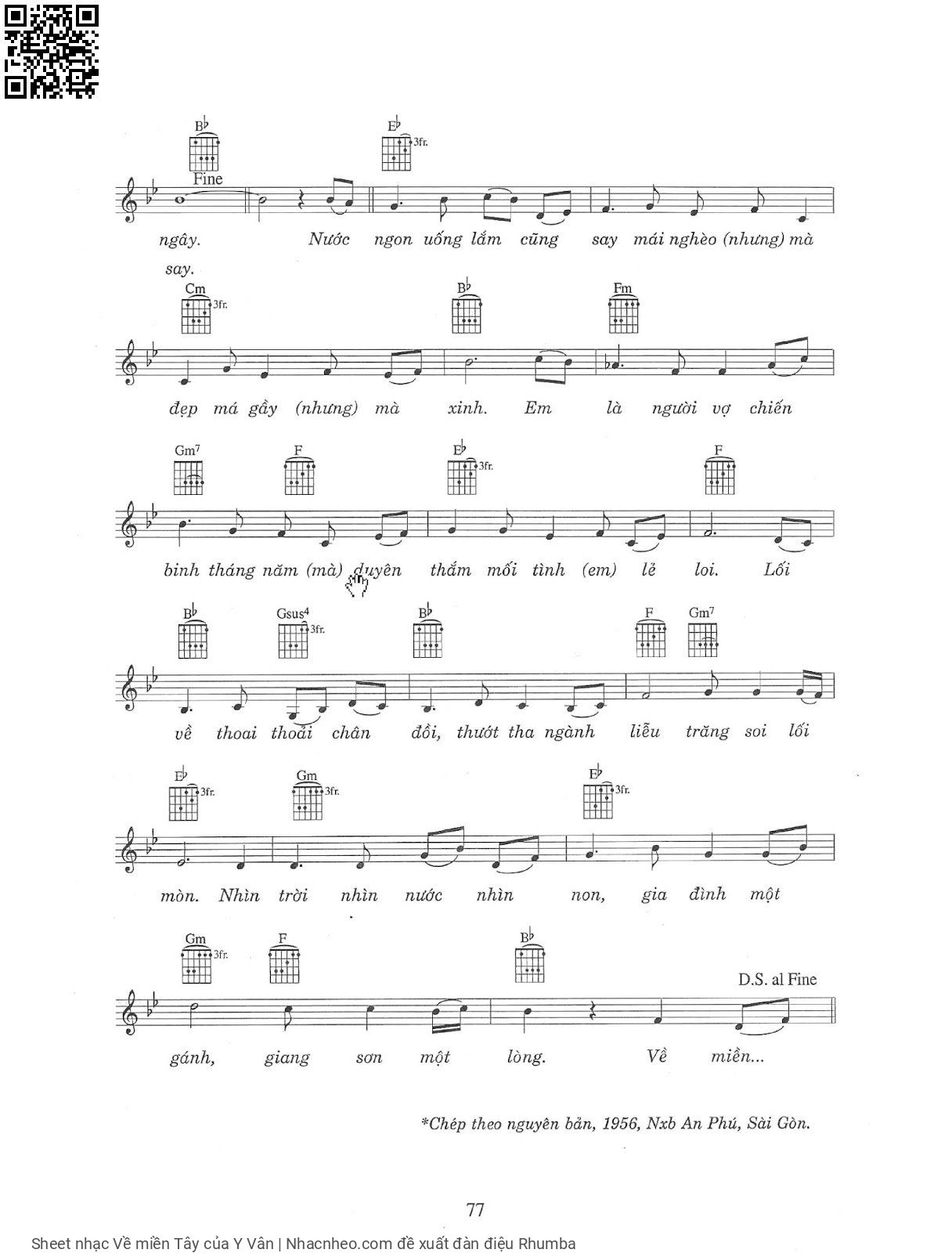 Page 2 of Sheet music PDF Về miền Tây - Y Vân