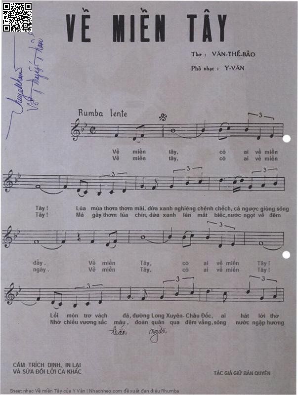 Page 4 of Sheet music PDF Về miền Tây - Y Vân
