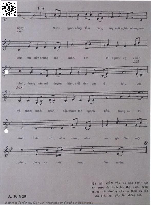 Page 5 of Sheet music PDF Về miền Tây - Y Vân