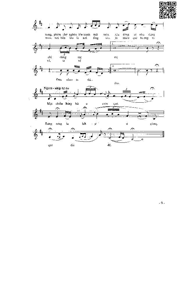 Page 3 of Sheet music PDF Về quê - Phó Đức Phương