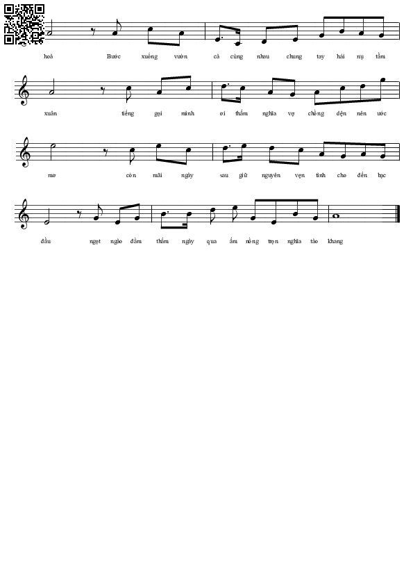 Page 2 of Sheet music PDF Về quê cùng anh - Nguyễn Đình Chương