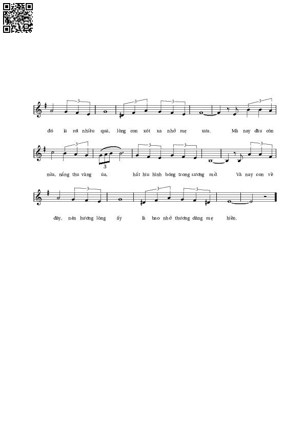 Page 2 of Sheet music PDF Về quê mẹ - Lê Vân Tú