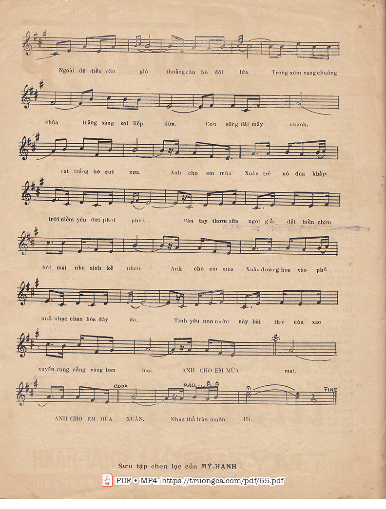 Page 3 of Sheet music PDF Anh cho em mùa xuân - Nguyễn Hiền