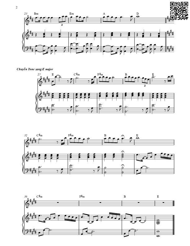 Page 2 of Sheet music PDF Cám ơn tình yêu - Huy Tuấn