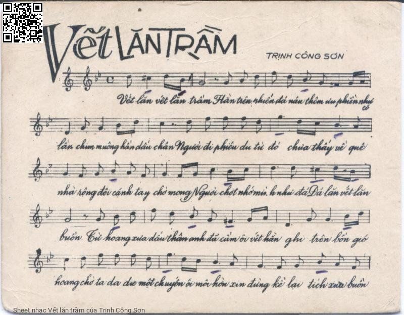 Page 2 of Sheet music PDF Vết lăn trầm - Trịnh Công Sơn