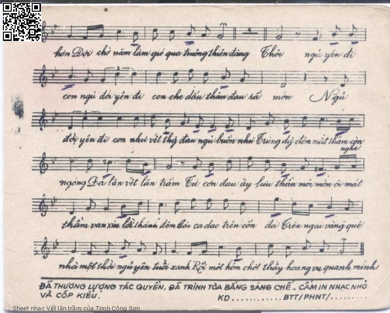 Page 3 of Sheet music PDF Vết lăn trầm - Trịnh Công Sơn