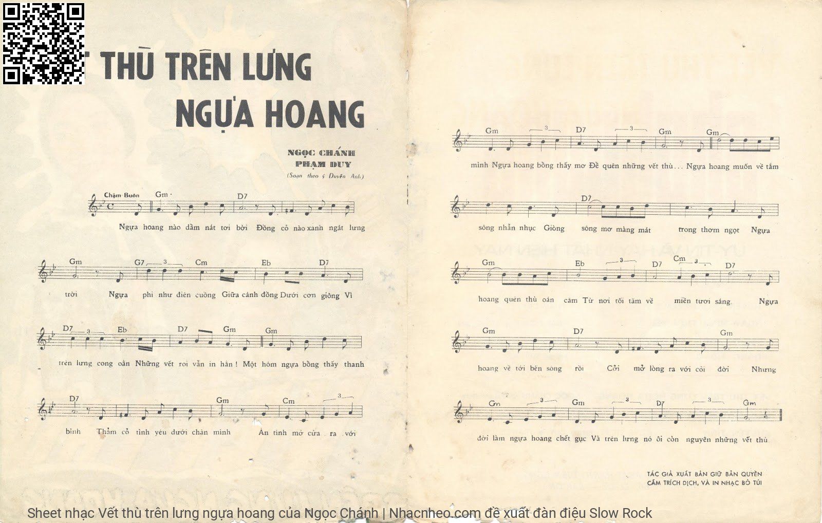 Page 2 of Sheet music PDF Vết thù trên lưng ngựa hoang - Ngọc Chánh