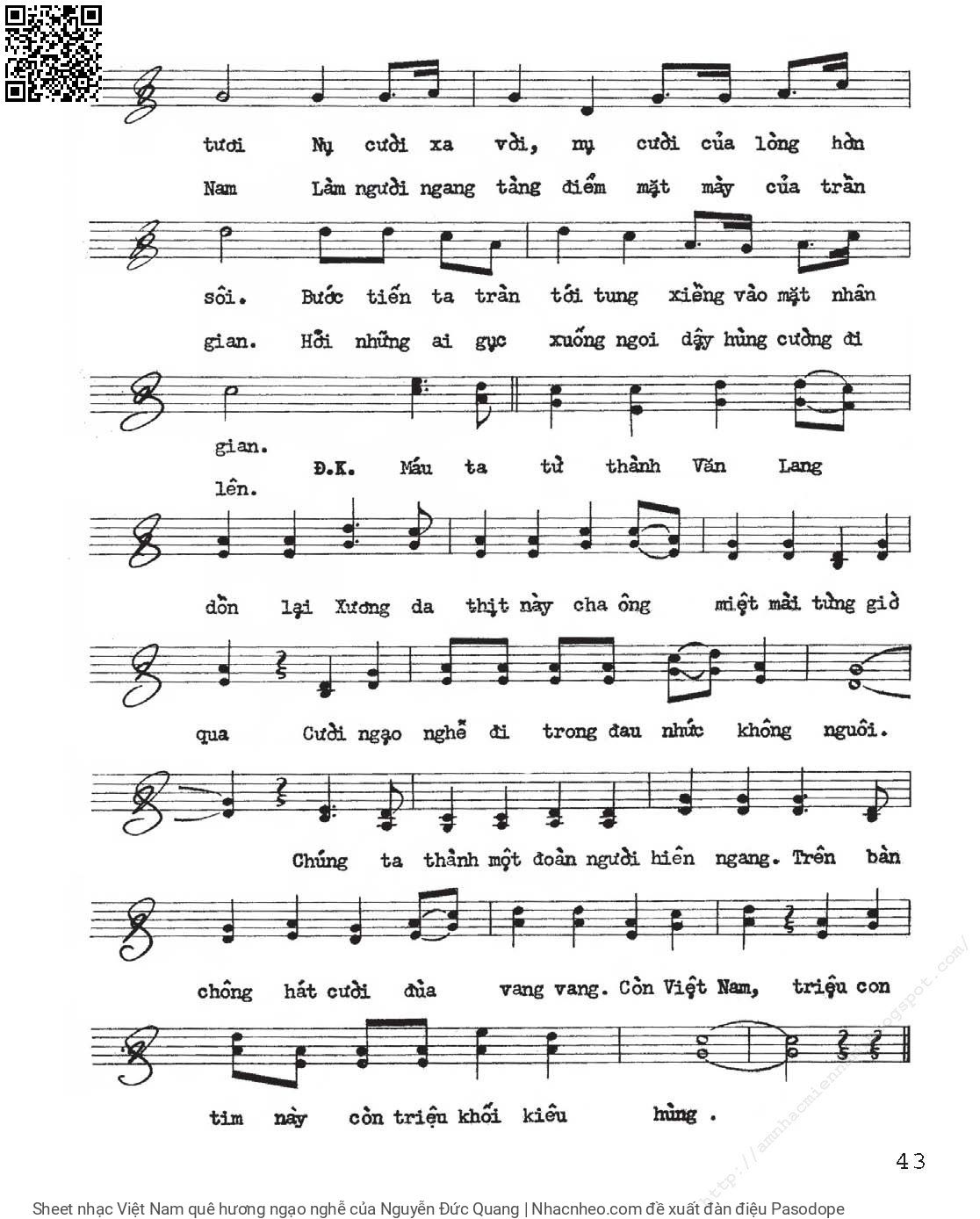 Page 2 of Sheet music PDF Việt Nam quê hương ngạo nghễ - Nguyễn Đức Quang
