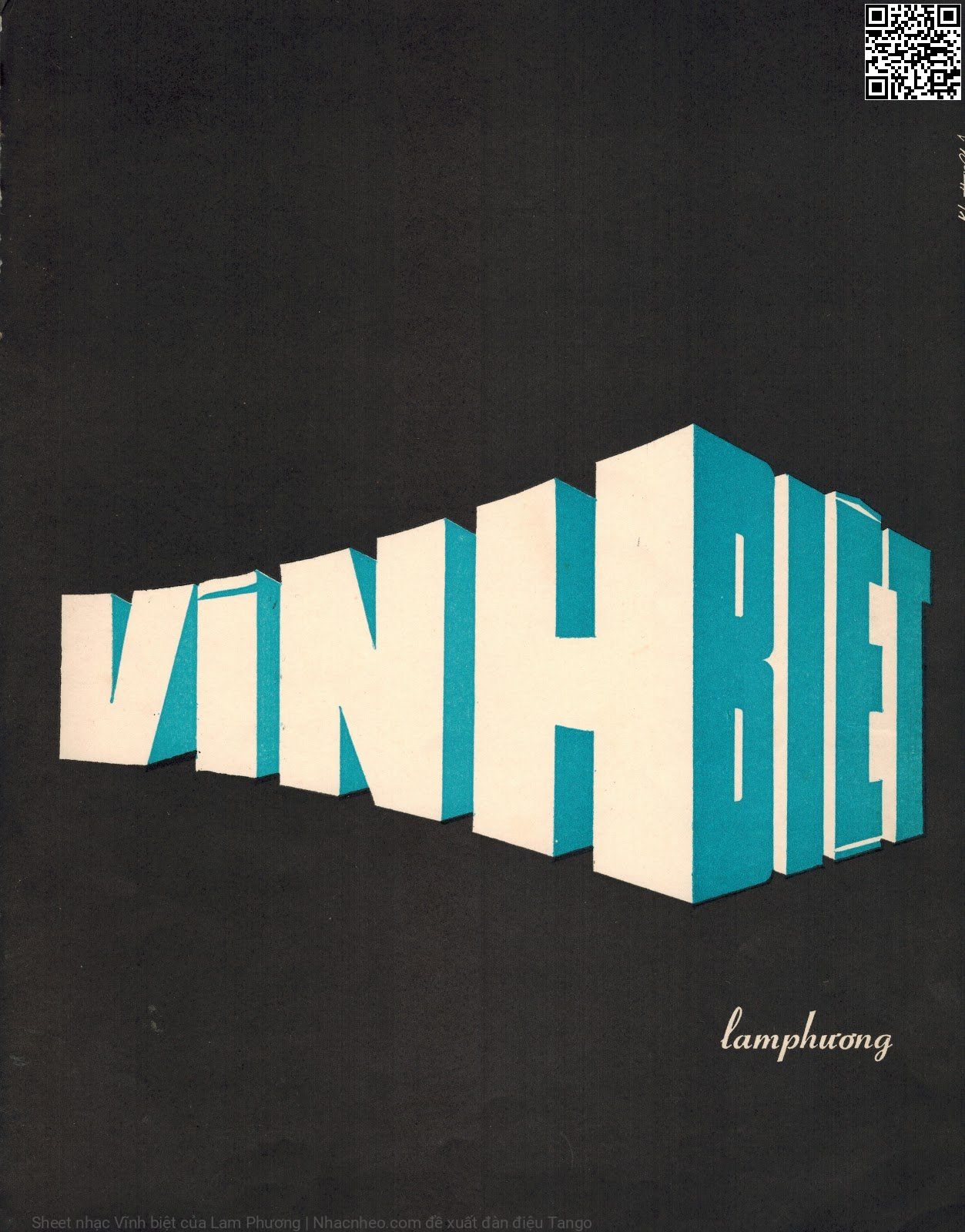 Page 1 of Sheet music PDF Vĩnh biệt - Lam Phương