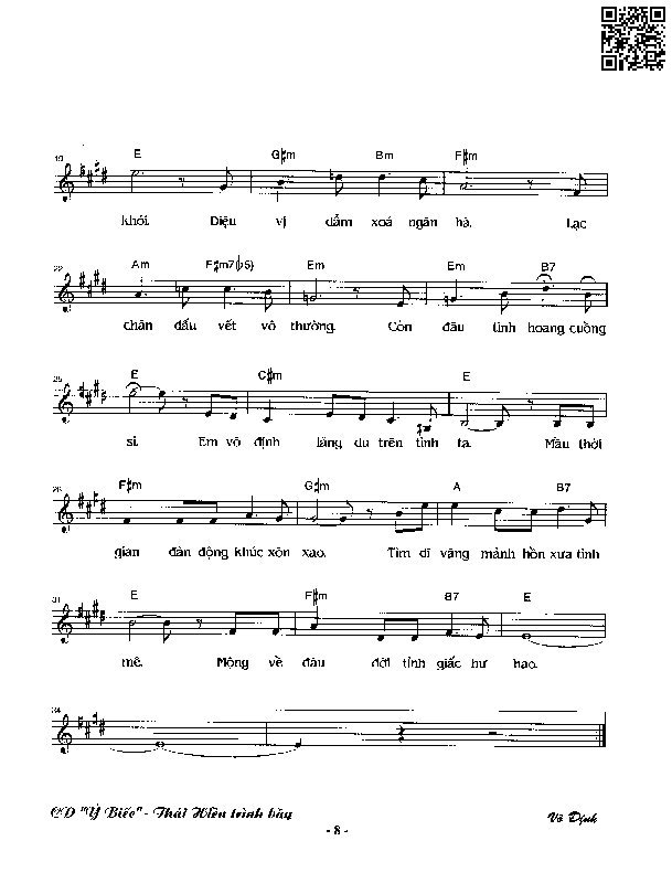 Page 2 of Sheet music PDF Vô định - Nguyễn Đình Phùng