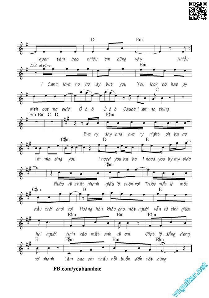 Page 3 of Sheet music PDF Vô hình trong tim em - Mr. Siro