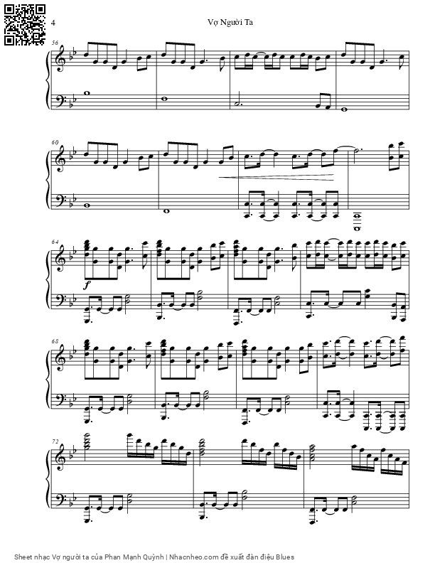 Page 4 of Sheet music PDF Vợ người ta - Phan Mạnh Quỳnh
