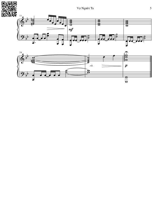 Page 5 of Sheet music PDF Vợ người ta - Phan Mạnh Quỳnh