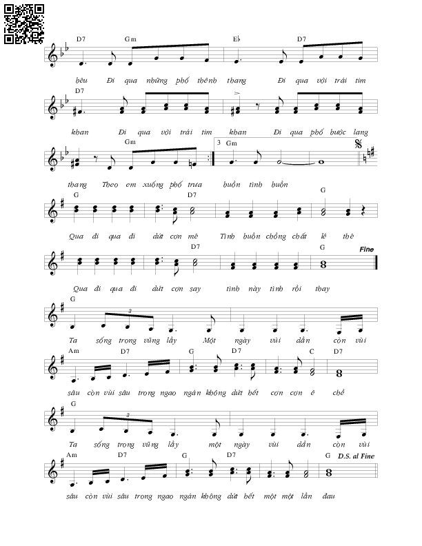 Page 2 of Sheet music PDF Vũng lầy của chúng ta - Lê Uyên Phương