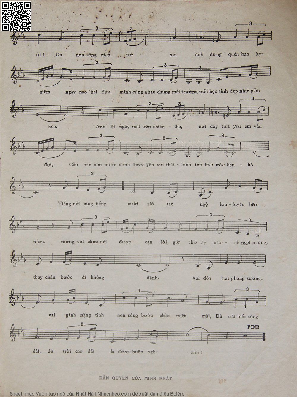 Page 3 of Sheet music PDF Vườn tao ngộ - Nhật Hà