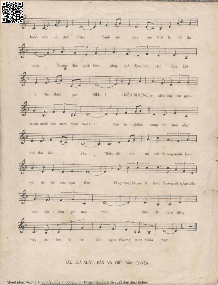 Page 3 of Sheet music PDF Vương Thúy Kiều - Thương Linh