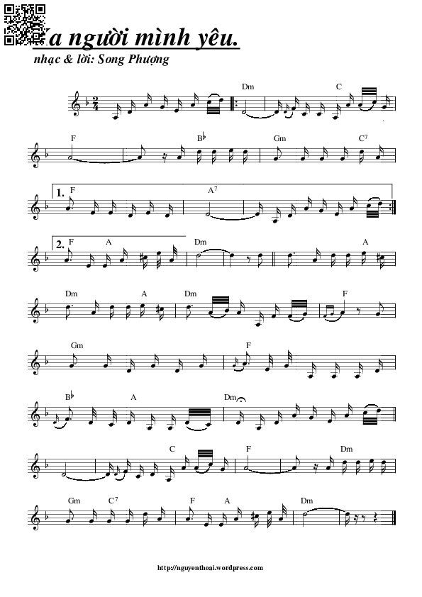 Page 5 of Sheet music PDF Xa người mình yêu - Song Phượng