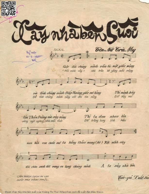 Page 2 of Sheet music PDF Xây nhà bên suối - Hoàng Thi Thơ