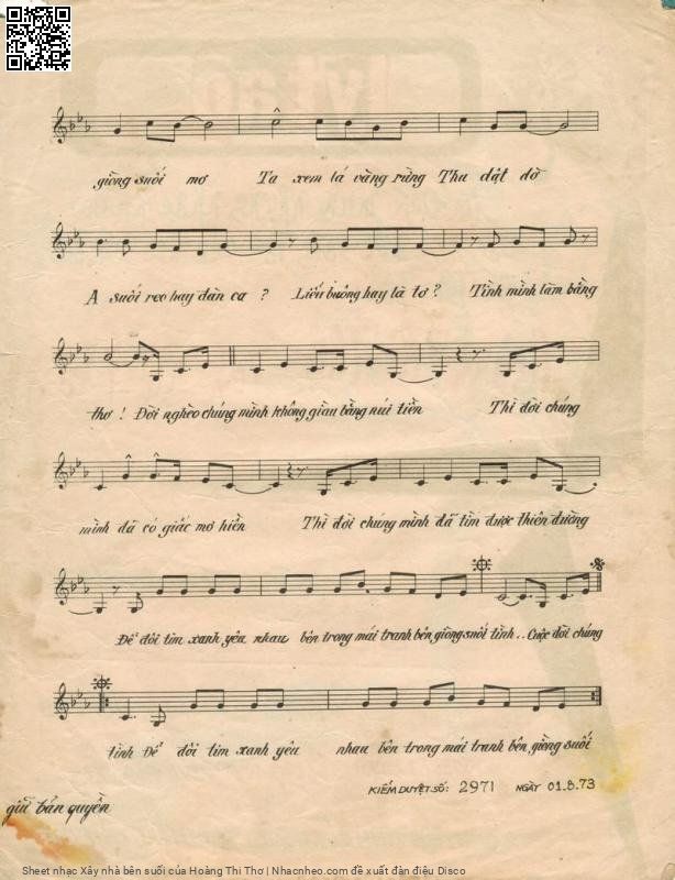 Page 3 of Sheet music PDF Xây nhà bên suối - Hoàng Thi Thơ