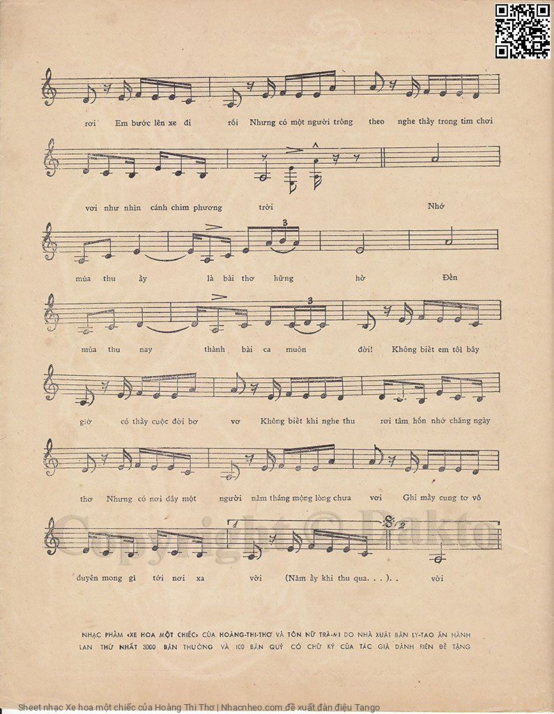 Page 3 of Sheet music PDF Xe hoa một chiếc - Hoàng Thi Thơ