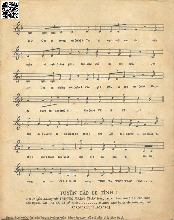 Page 3 of Sheet music PDF Xé thư tình - Trương Hoàng Xuân