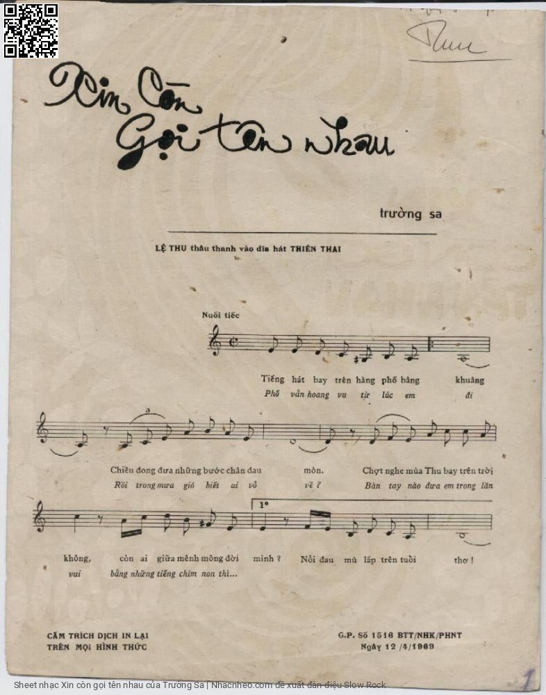 Page 2 of Sheet music PDF Xin còn gọi tên nhau - Trường Sa