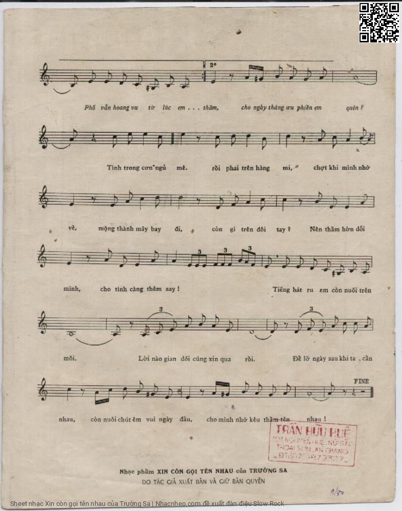 Page 3 of Sheet music PDF Xin còn gọi tên nhau - Trường Sa