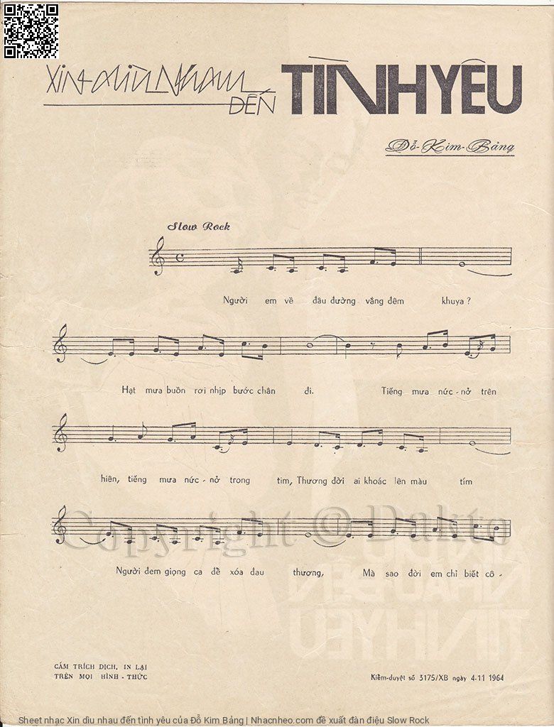 Page 2 of Sheet music PDF Xin dìu nhau đến tình yêu - Đỗ Kim Bảng
