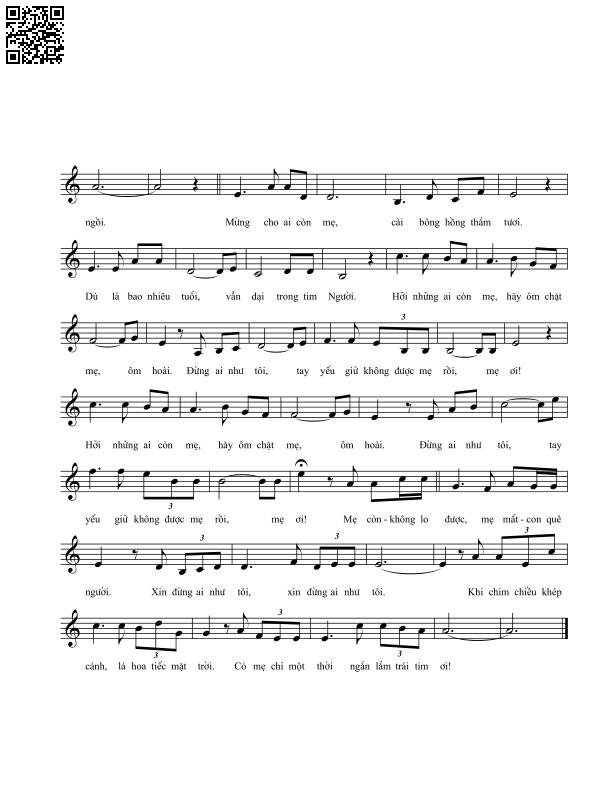 Page 2 of Sheet music PDF Xin đừng ai như tôi - Vĩnh Điện