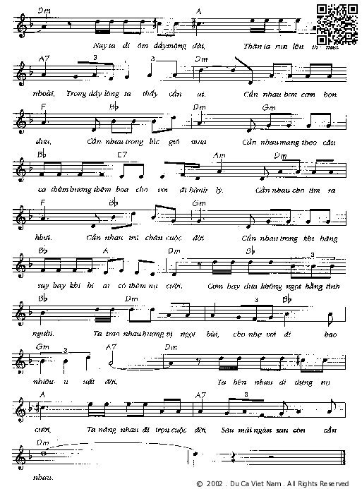 Page 2 of Sheet music PDF Cần nhau - Nguyễn Đức Quang