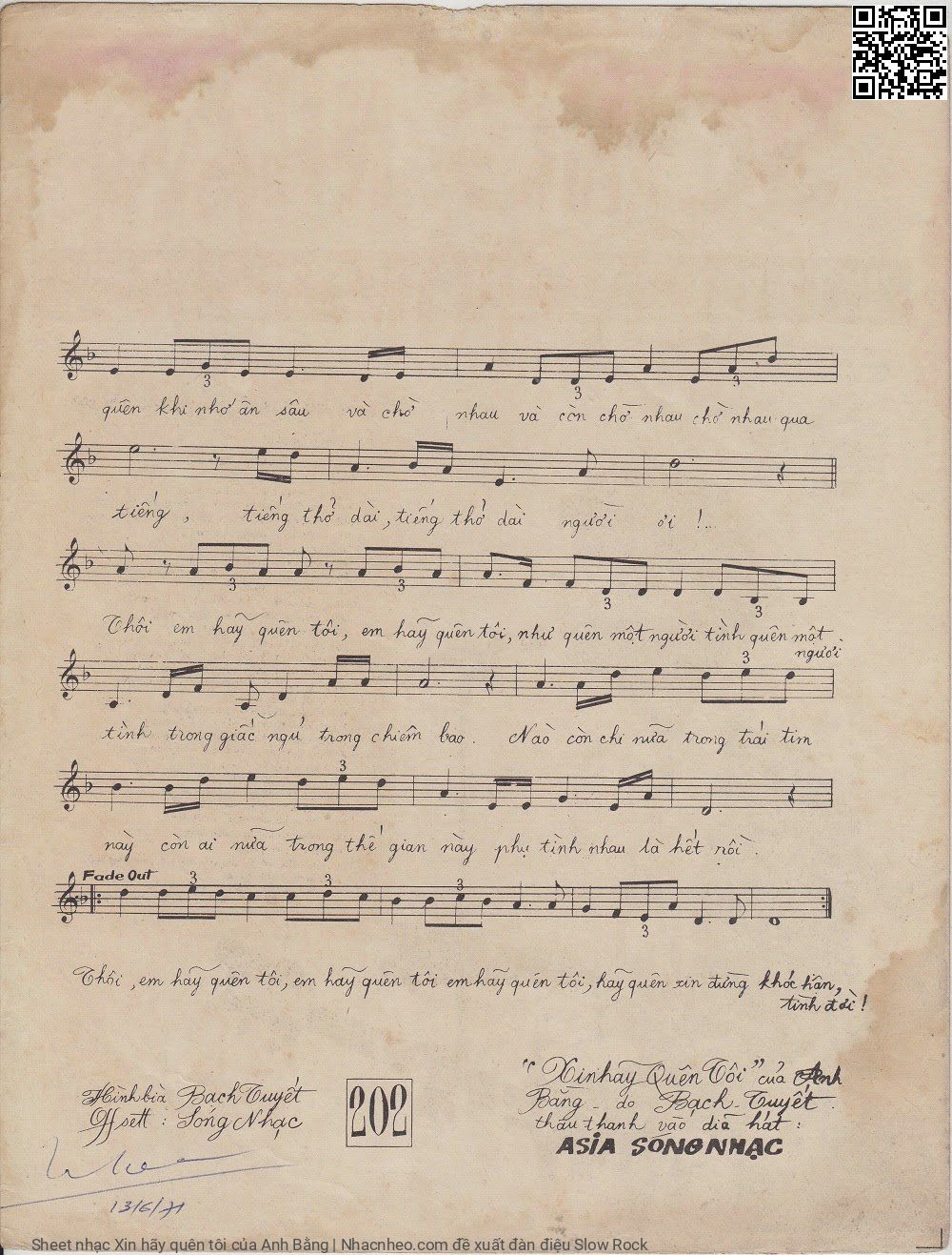Page 3 of Sheet music PDF Xin hãy quên tôi - Anh Bằng