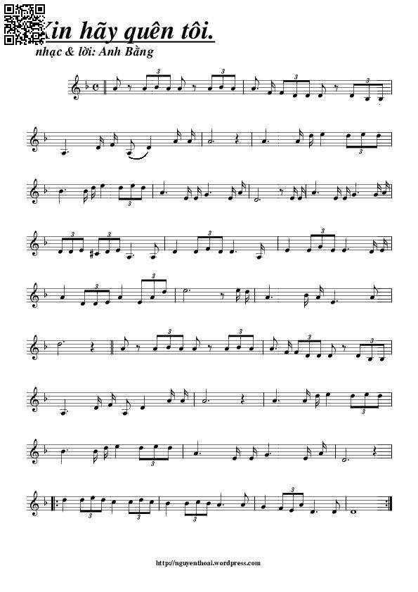 Page 5 of Sheet music PDF Xin hãy quên tôi - Anh Bằng