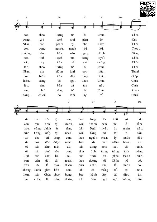 Chúa nhân từ xin lắng nghe linh hồn con tha thiết, Trang 5