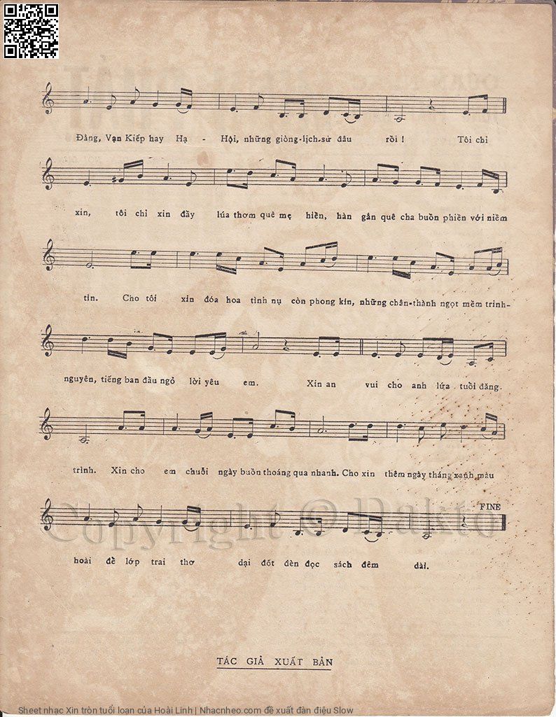 Page 3 of Sheet music PDF Xin tròn tuổi loạn - Hoài Linh