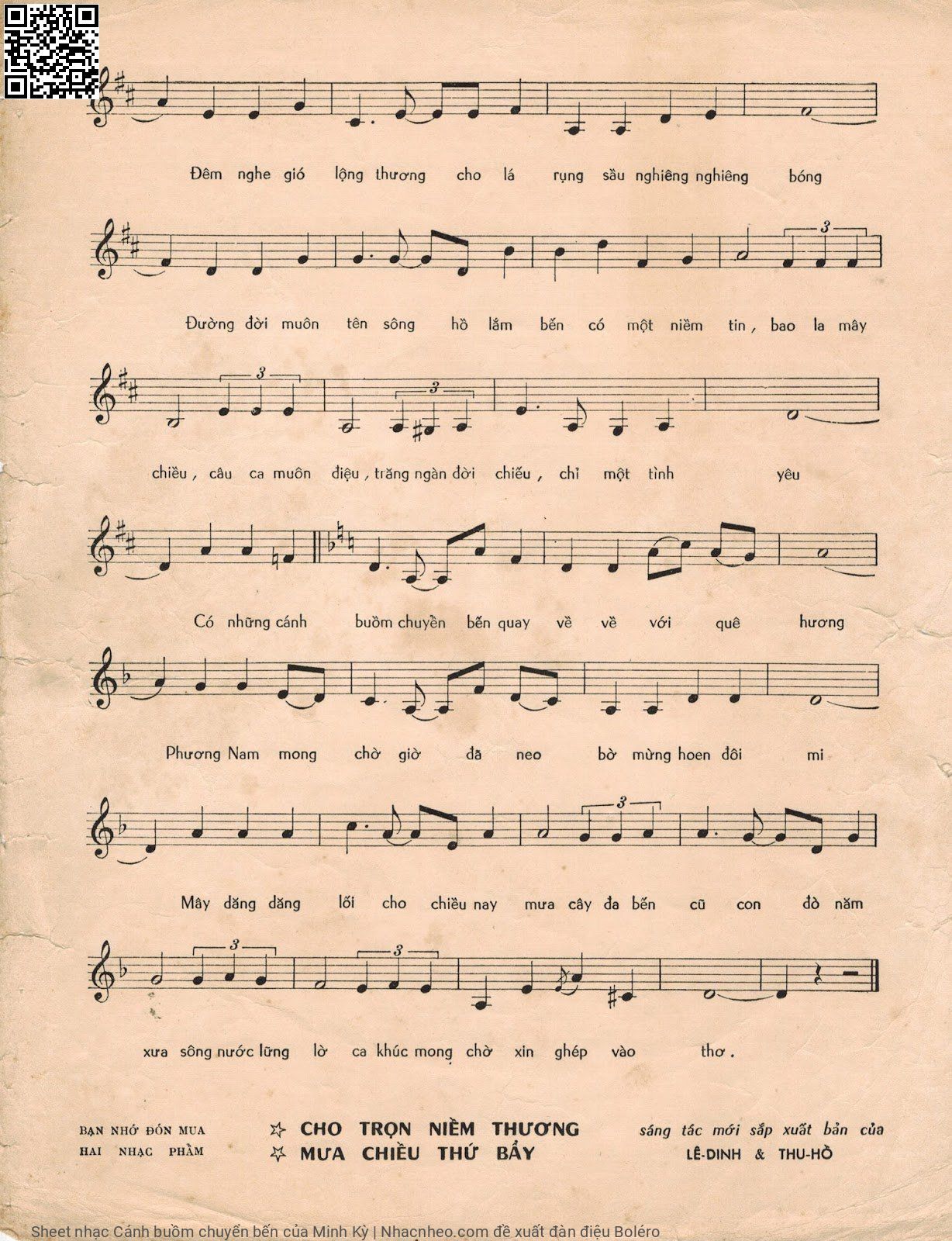Page 3 of Sheet music PDF Cánh buồm chuyển bến - Minh Kỳ