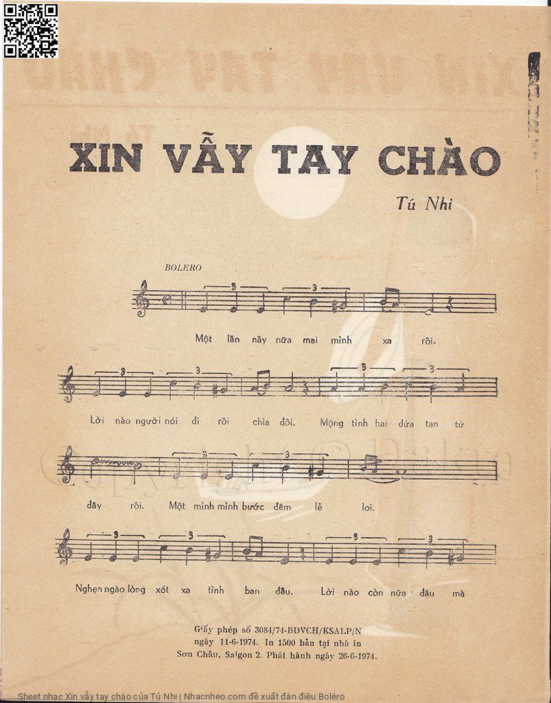Page 2 of Sheet music PDF Xin vẫy tay chào - Tú Nhi