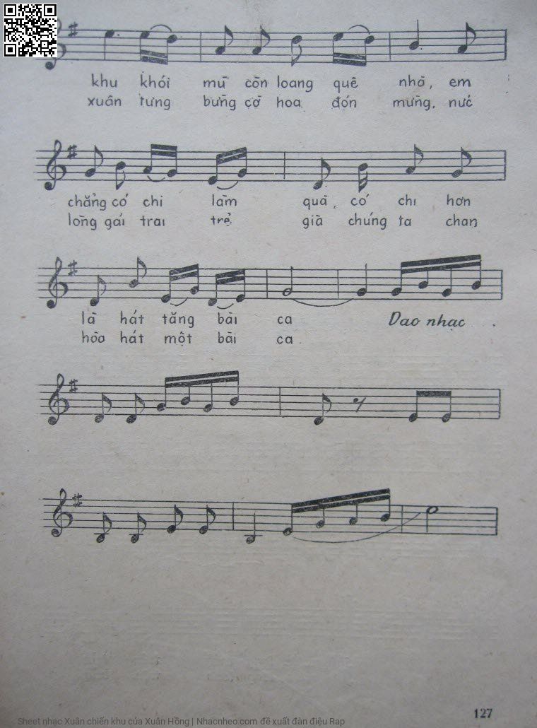 Page 3 of Sheet music PDF Xuân chiến khu - Xuân Hồng