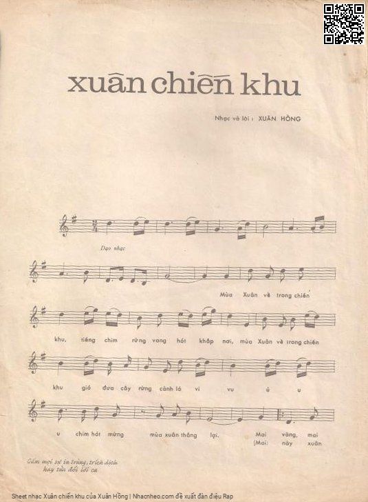 Page 5 of Sheet music PDF Xuân chiến khu - Xuân Hồng