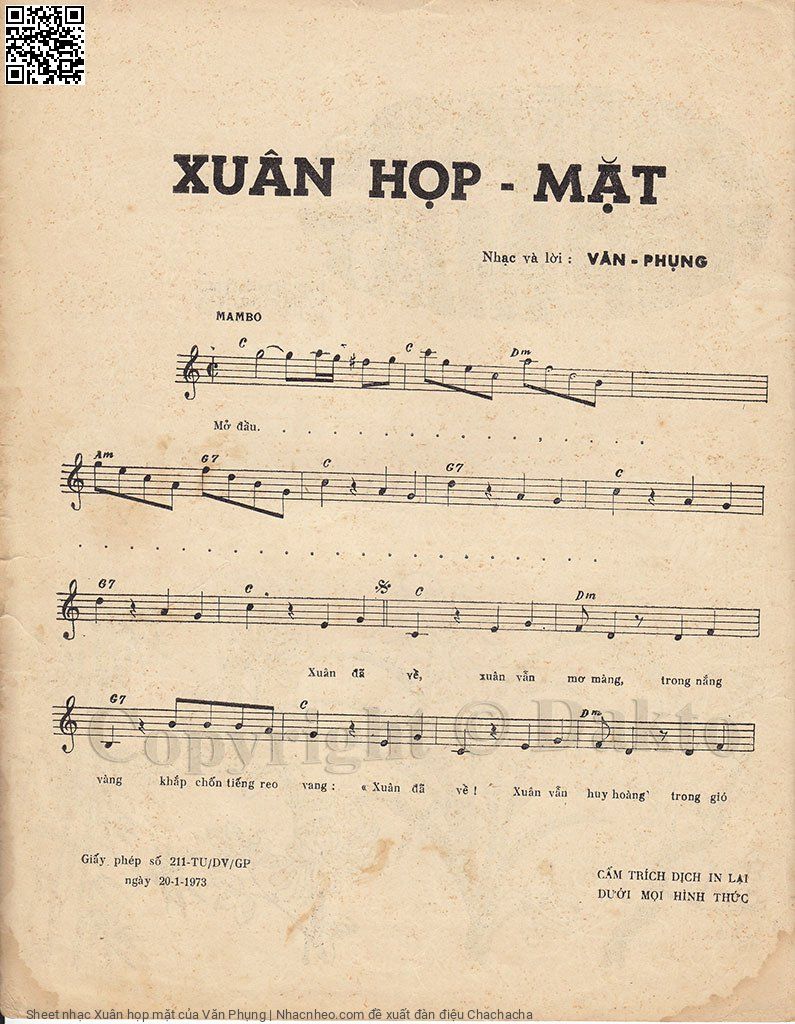Page 2 of Sheet music PDF Xuân họp mặt - Văn Phụng