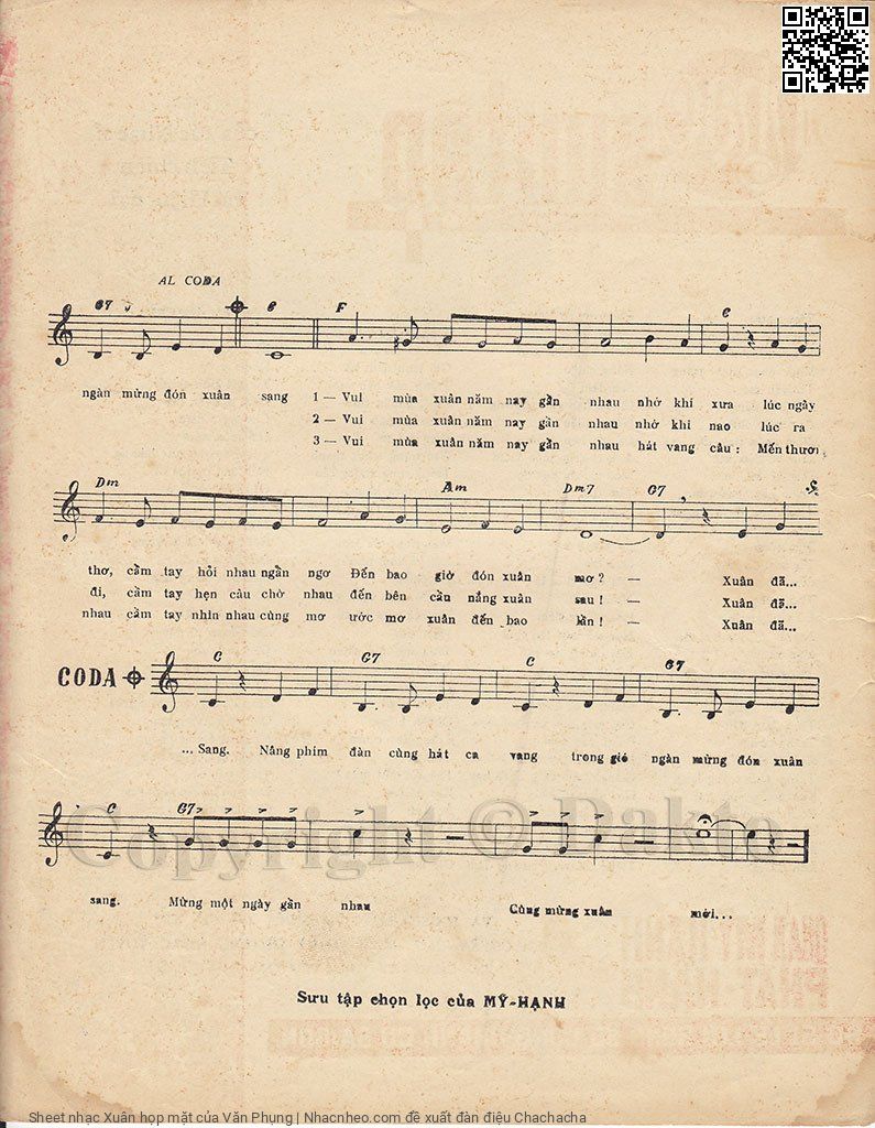 Page 3 of Sheet music PDF Xuân họp mặt - Văn Phụng