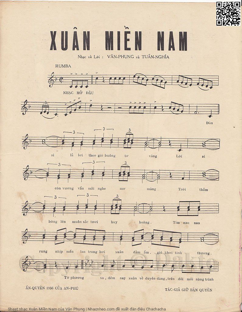 Page 2 of Sheet music PDF Xuân Miền Nam - Văn Phụng