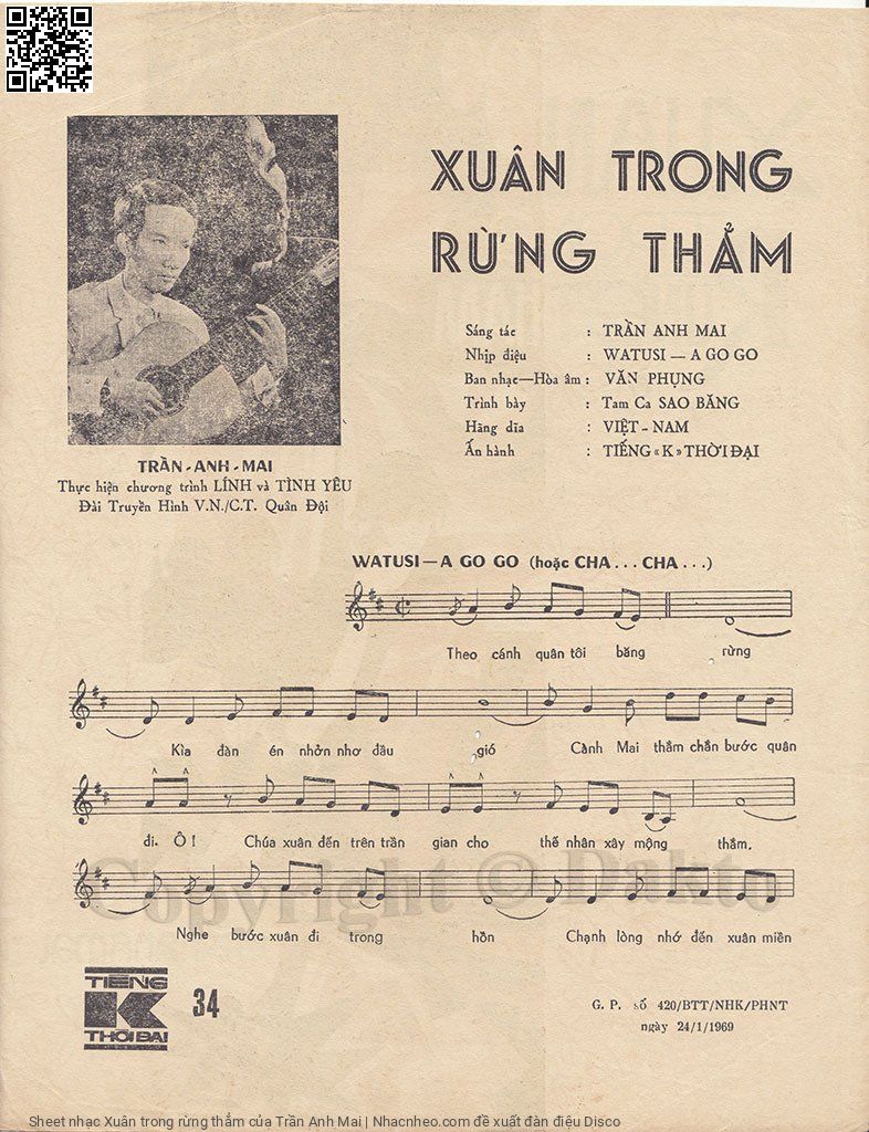 Page 2 of Sheet music PDF Xuân trong rừng thẳm - Trần Anh Mai