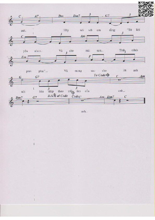 Page 6 of Sheet music PDF Yêu em bằng cả trái tim (Cuando calienta el sol - Love me with all of your heart) - Rafael Gaston Perez