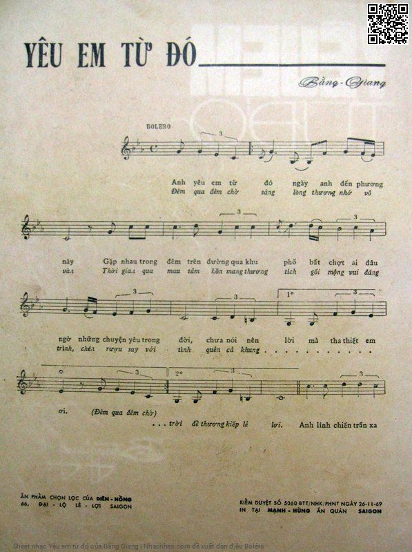 Page 2 of Sheet music PDF Yêu em từ đó - Bằng Giang