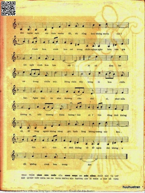 Page 3 of Sheet music PDF Cánh hoa chiều - Song Ngọc