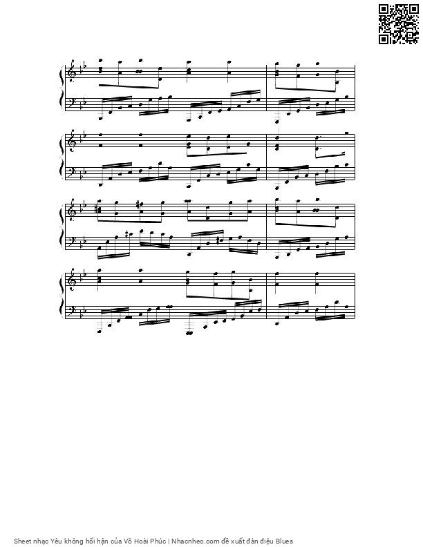 Page 3 of Sheet music PDF Yêu không hối hận - Võ Hoài Phúc