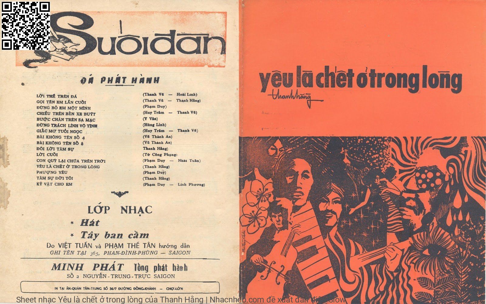 Page 1 of Sheet music PDF Yêu là chết ở trong lòng - Thanh Hằng