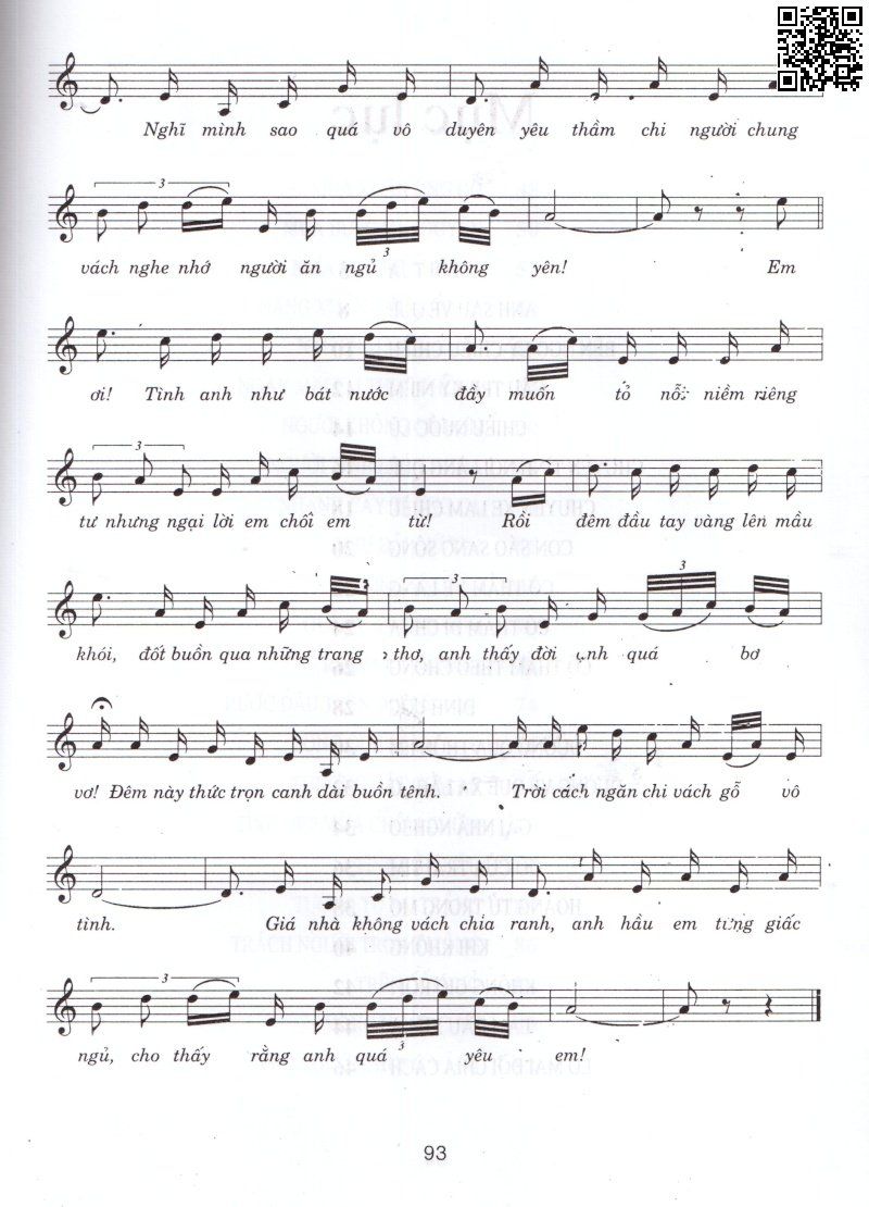 Page 2 of Sheet music PDF Yêu người chung vách - Vinh Sử