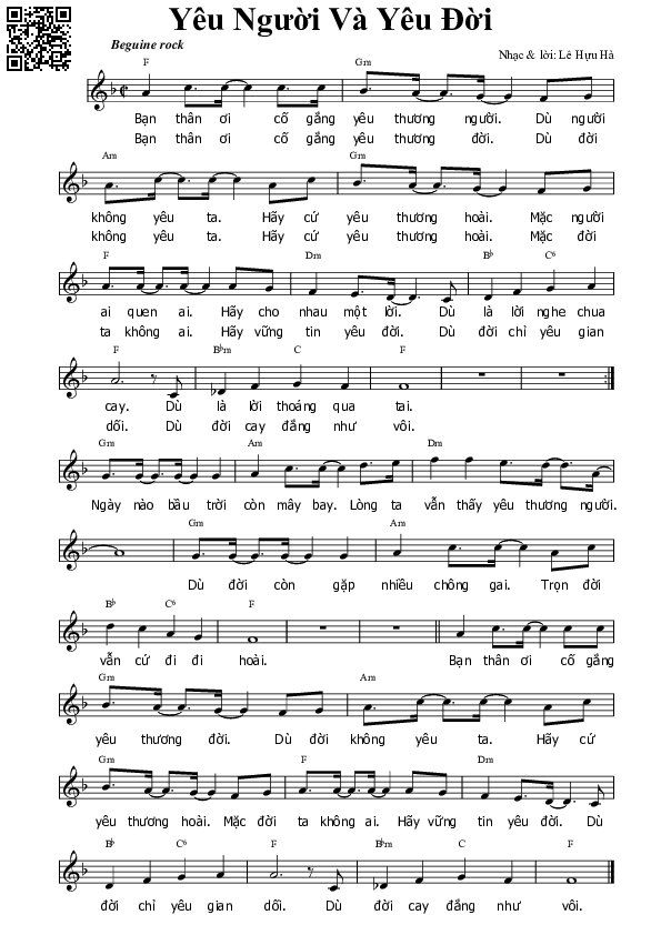 Page 5 of Sheet music PDF Yêu người và yêu đời - Lê Hựu Hà
