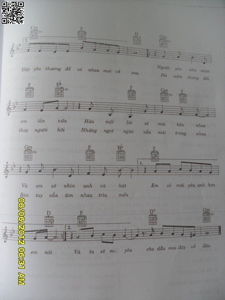 Page 2 of Sheet music PDF Yêu thương mong manh - Đức Trí